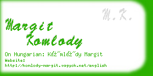 margit komlody business card